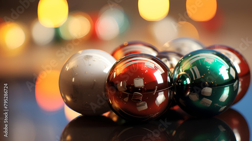 balls,balls on a table,christmas decoration