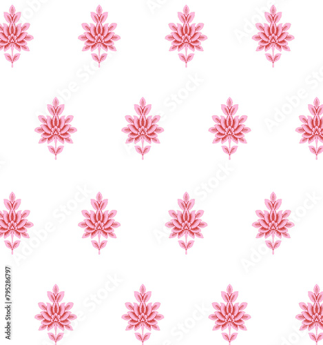 A traditional Indian mughal seamless pattern for design prints  photo