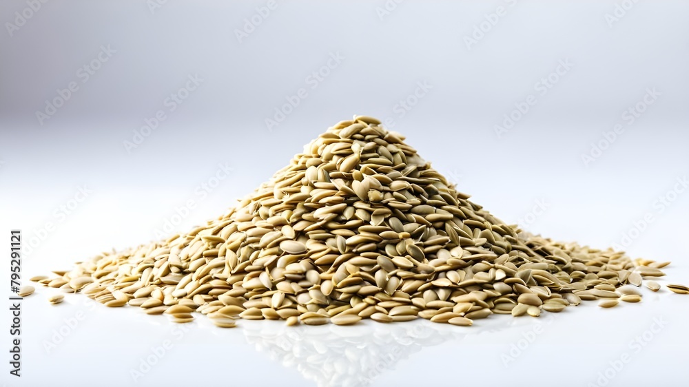Obraz premium Food product advertisements, snack packaging, ingredient labels, Hulled Sunflower Seeds: Isolated on White Background