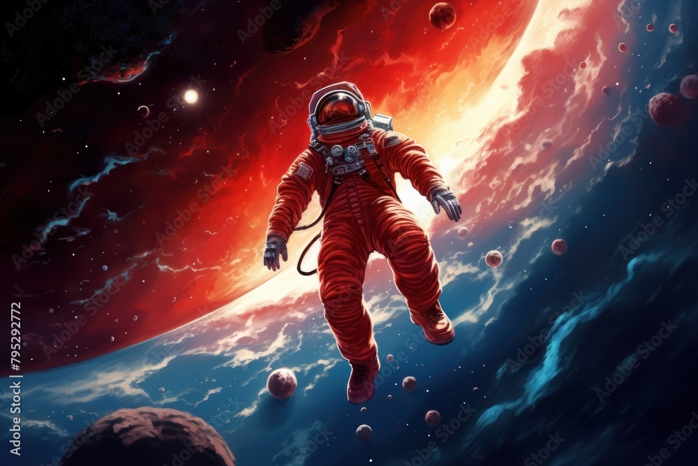 Astranaut space astronomy universe - obrazy, fototapety, plakaty 