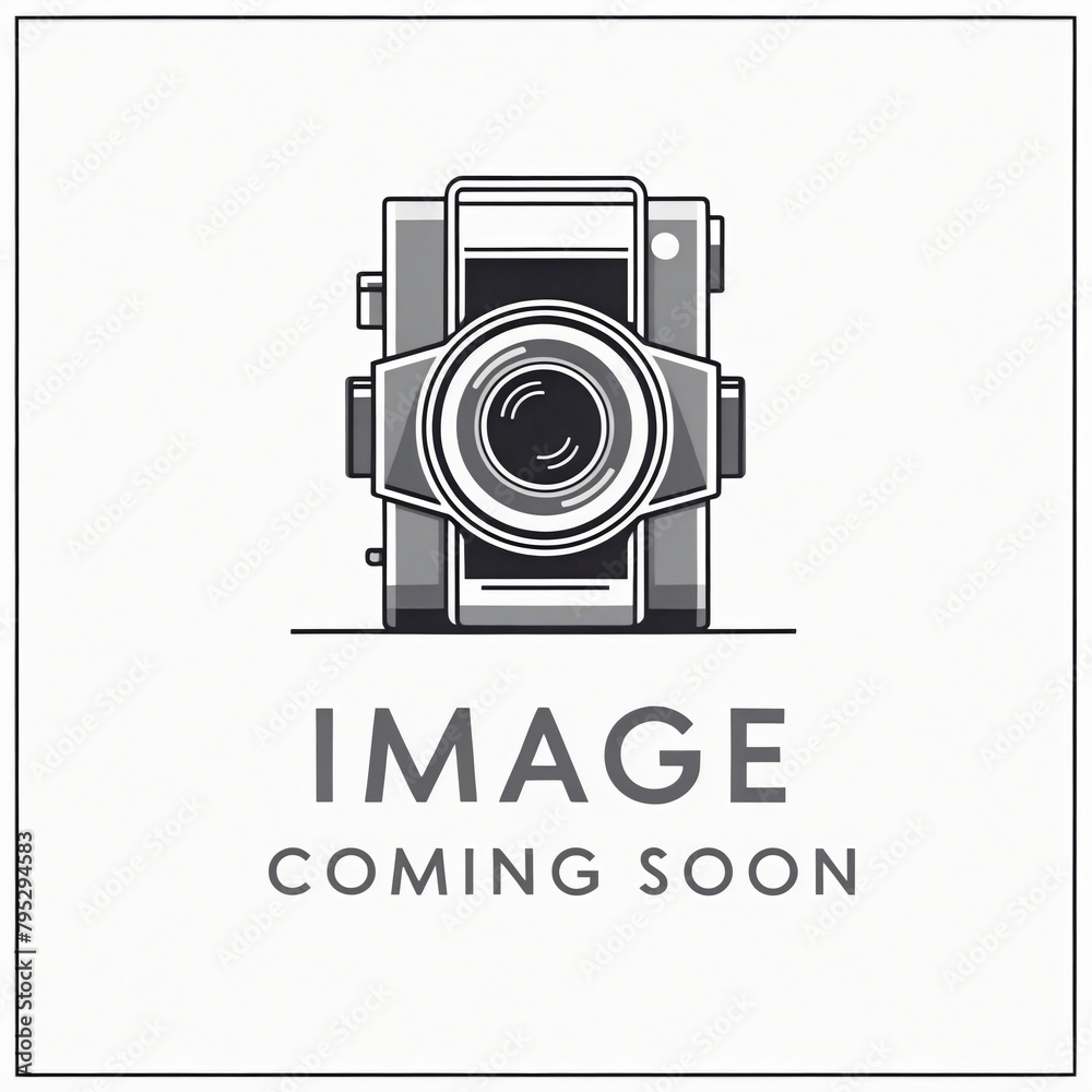 Illustration of a monochrome camera with the words Illustration of a monochrome camera with the words