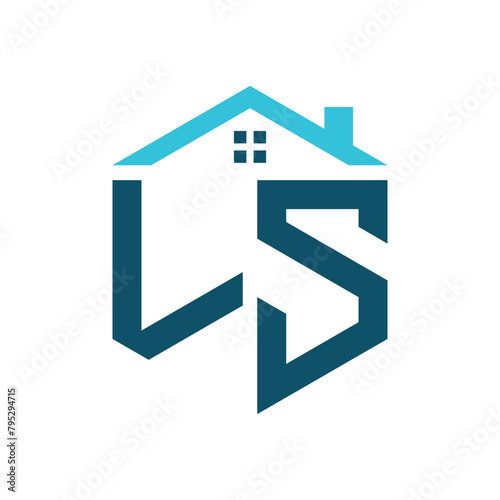 LS House Logo Design Template. Letter LS Logo for Real Estate, Construction or any House Related Business