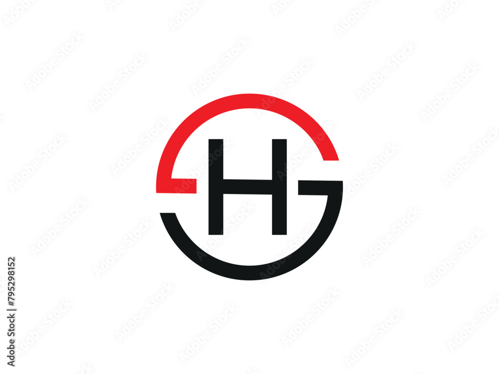 Initial Text GH Logo Design vector . Illustration of GH Letter Logotype . Initial Text GH Logo Design vector . Illustration of GH Letter Logotype .