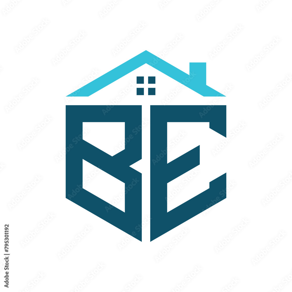 BE House Logo Design Template. Letter BE Logo for Real Estate, Construction or any House Related Business BE House Logo Design Template. Letter BE Logo for Real Estate, Construction or any House Related Business