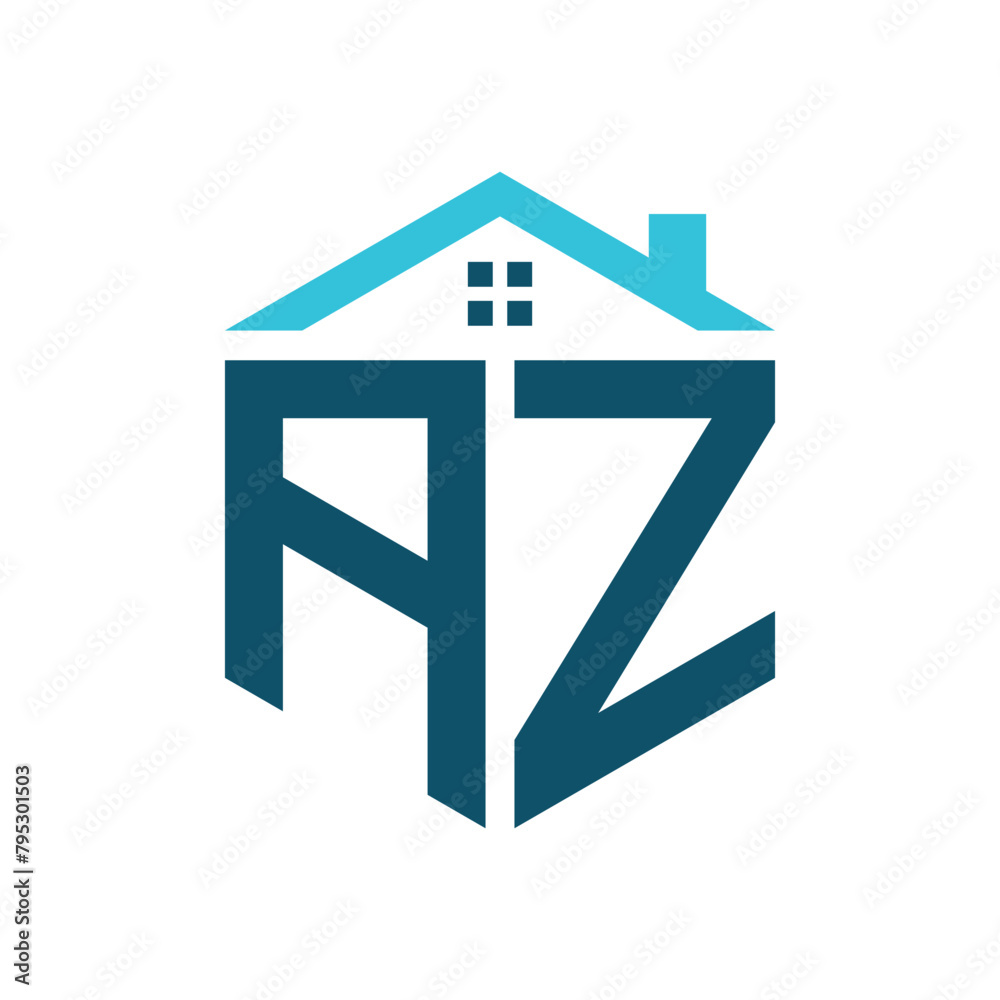 AZ House Logo Design Template. Letter AZ Logo for Real Estate, Construction or any House Related Business AZ House Logo Design Template. Letter AZ Logo for Real Estate, Construction or any House Related Business