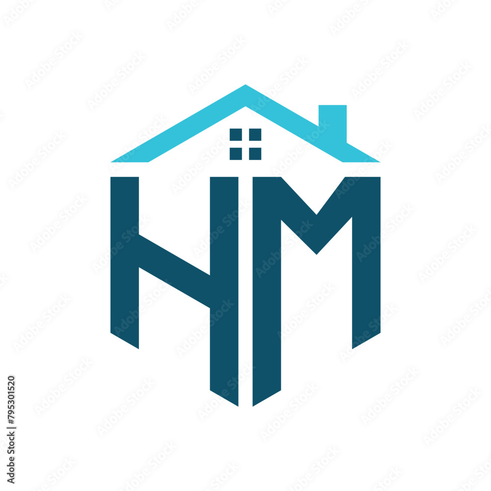 HM House Logo Design Template. Letter HM Logo for Real Estate, Construction or any House Related Business HM House Logo Design Template. Letter HM Logo for Real Estate, Construction or any House Related Business