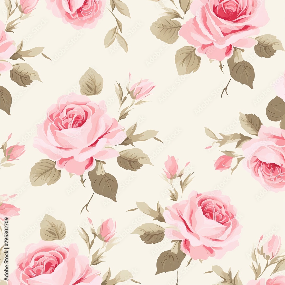Rose fabric pattern texture vector textile background for your design blank empty with copy space for product design or text copyspace mock-up template 