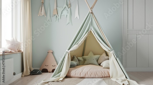 A teepee tent for children to play in photo