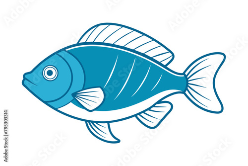  splendid dottyback fish different style vector art illustration 