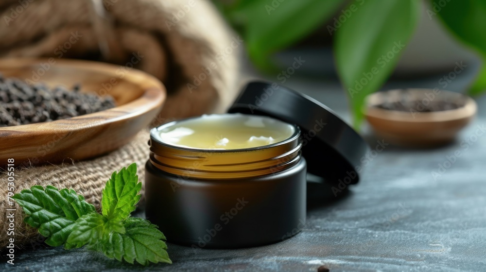 Applying a healing balm to a rash. Copy Space Applying a healing balm to a rash. Copy Space
