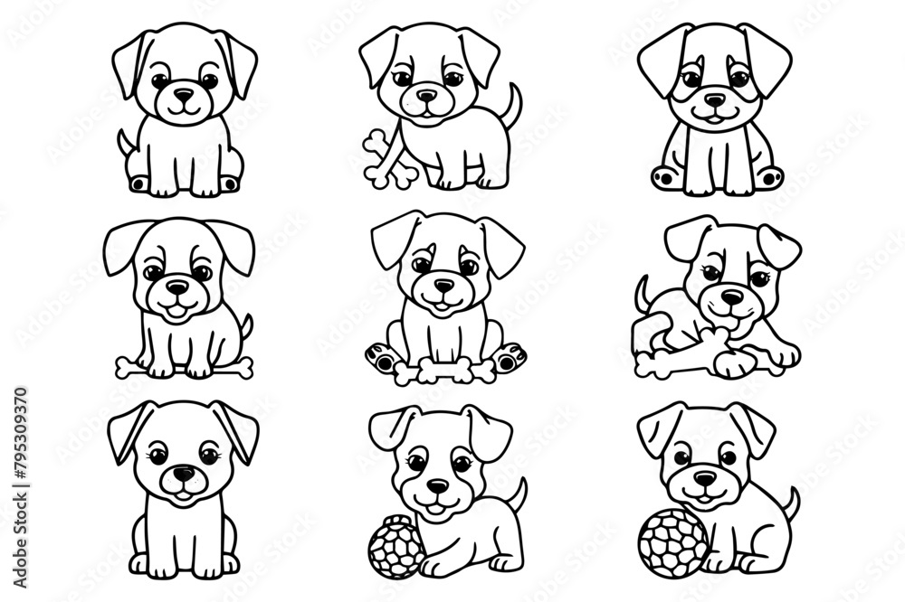 adorable puppies in various playful poses adorable puppies in various playful poses