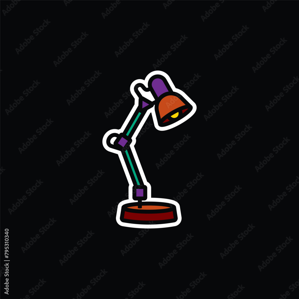 Original vector illustration. Contour icon of a table lamp for home. Original vector illustration. Contour icon of a table lamp for home.