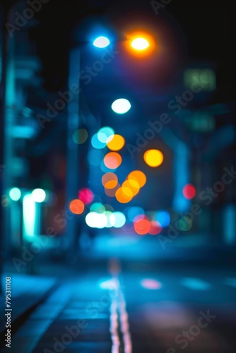 Blue bokeh lights background for artistic design, ideal for creative projects and visual inspiration © Ilja