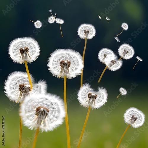 dandelions are blowing in the wind  and the sun is shining