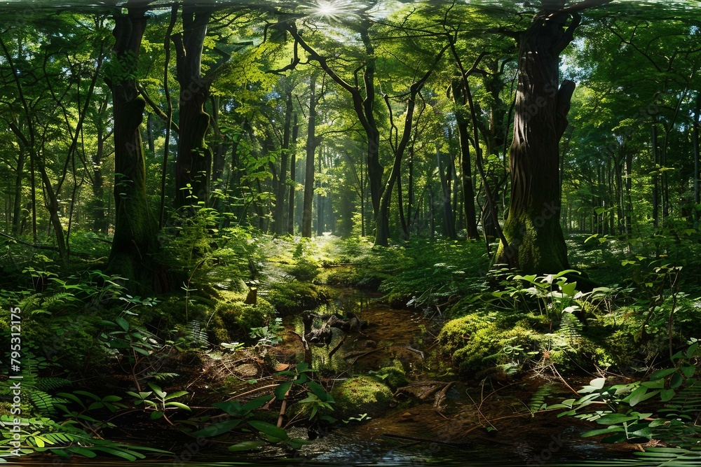 Forest in the morning Forest in the morning