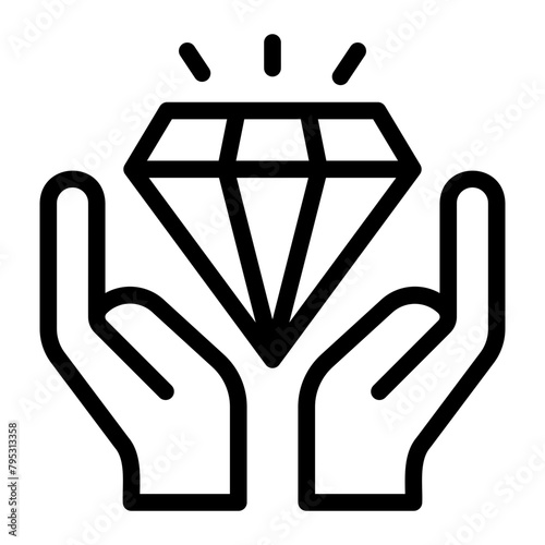 valuable line icon