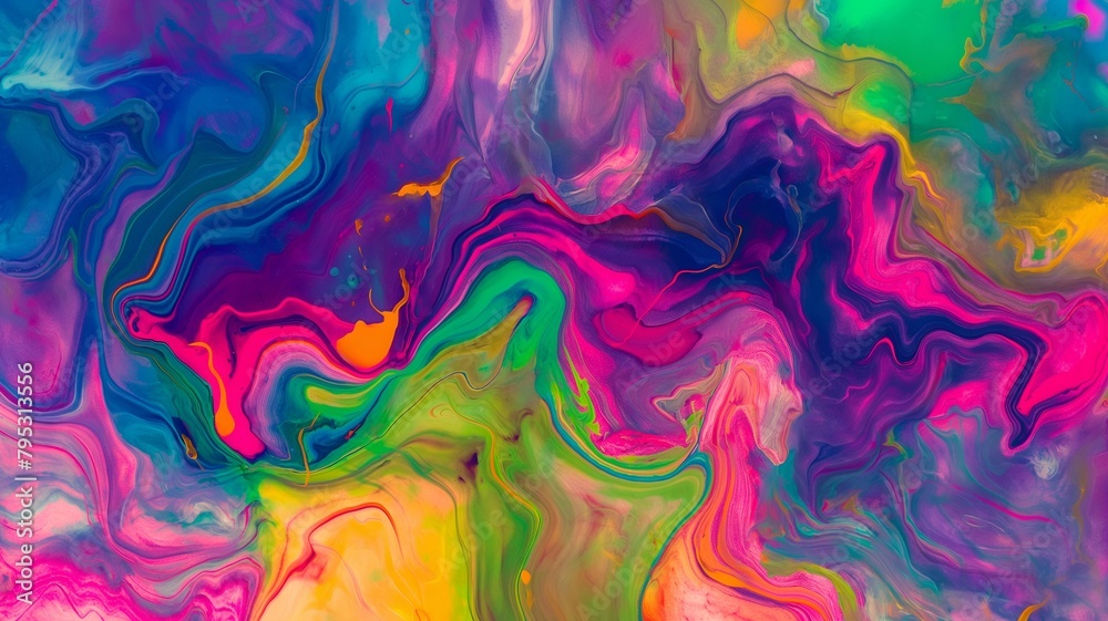 Colorful paint dissolve abstract pattern background , tie-dye art, paint mix art
