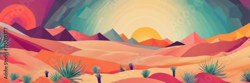 Abstract Modern Illustration Of a Desert