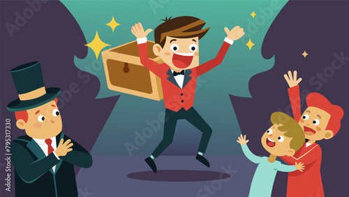 The audience was left gasping as the young magician performed a daring escape trick freeing themselves from a locked chest within seconds.