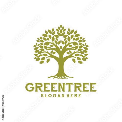 The tree, foundation and non profit logo vector illustration