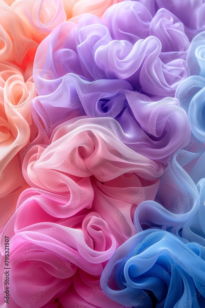 Gradient of pastel colored fabric Gradient of pastel colored fabric