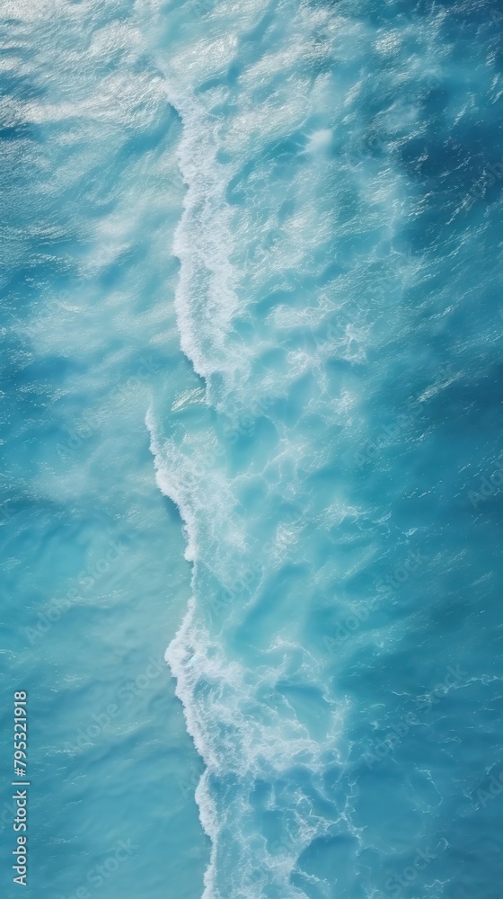 Fototapeta premium Blue ocean wave nature outdoors sea