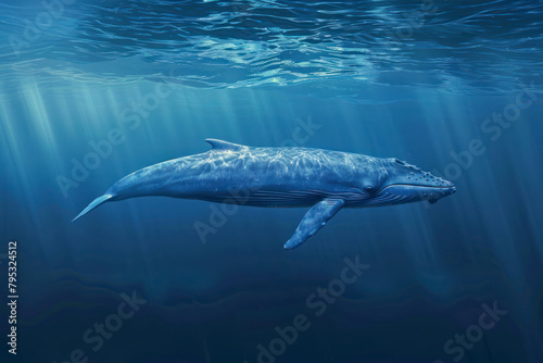 A blue whale, the largest animal on Earth. © Hunman