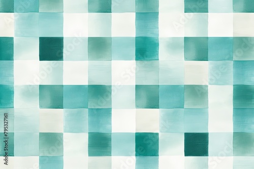 Teal tranquil seamless playful hand drawn kidult woven crosshatch checker doodle fabric pattern cute watercolor stripes background texture blank empty 