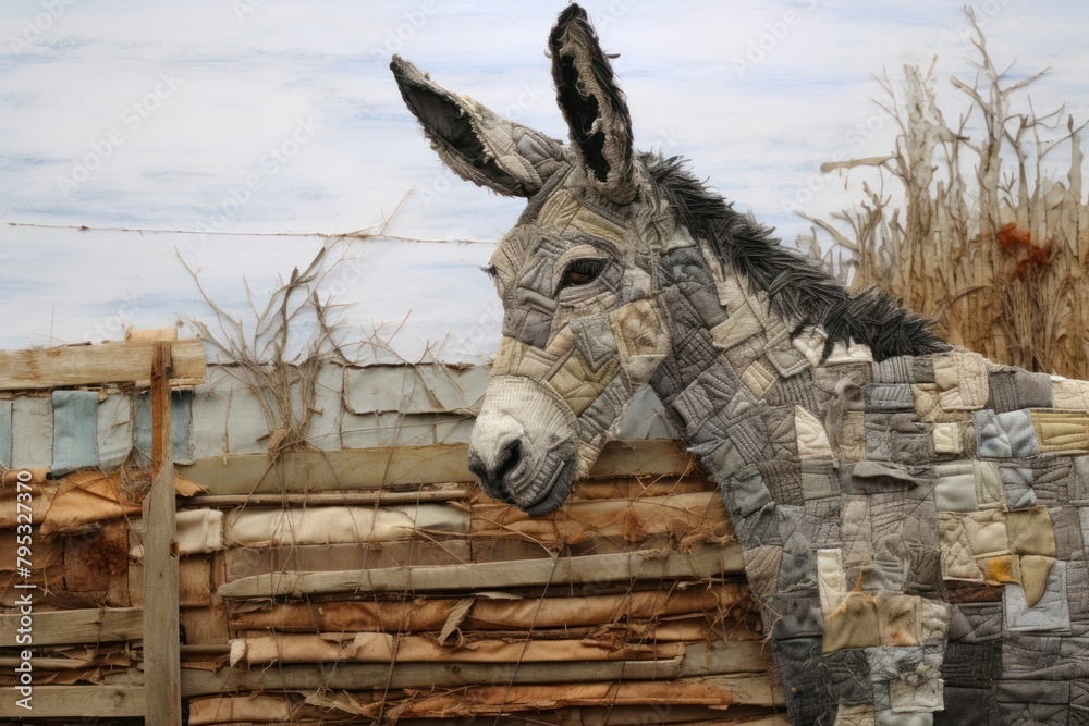 Fototapeta premium Donkey animal mammal representation.
