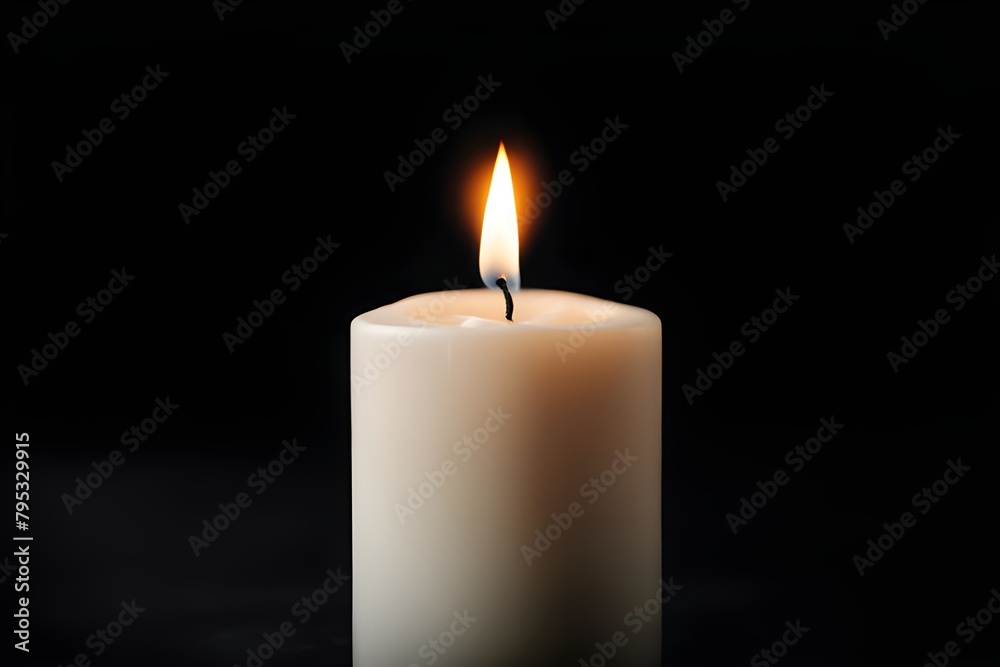 burning white candle burning white candle
