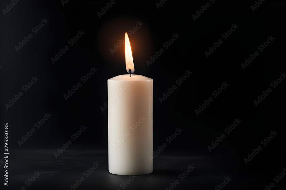 burning white candle