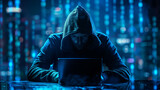 Hackers attempting to breach a computer network or steal sensitive information, highlighting the risks of cyber attacks and data breaches.