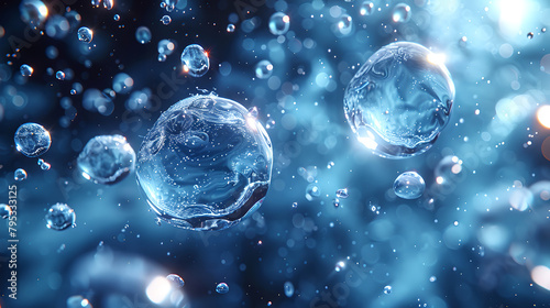 Wallpaper Mural Serene Water Drops Dancing on a Tranquil Liquid Surface, Generative AI Torontodigital.ca