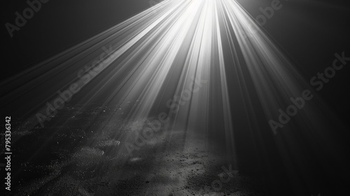 Digital sun rays light rendering isolated on the black background for overlay design or screen blending photo editing
