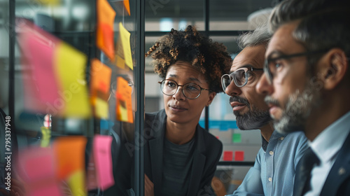 Professionals brainstorming ideas, strategizing, and problem-solving in a meeting, representing the challenges and opportunities of entrepreneurship and business.