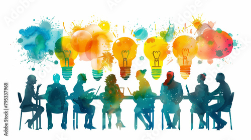 Professionals brainstorming ideas, strategizing, and problem-solving in a meeting, representing the challenges and opportunities of entrepreneurship and business.
