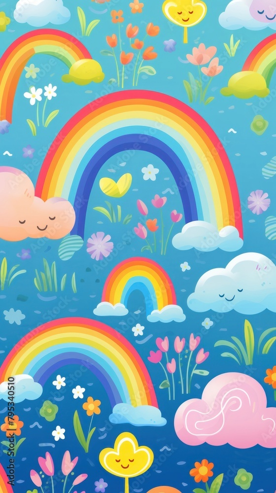 Rainbow pattern outdoors fun Rainbow pattern outdoors fun