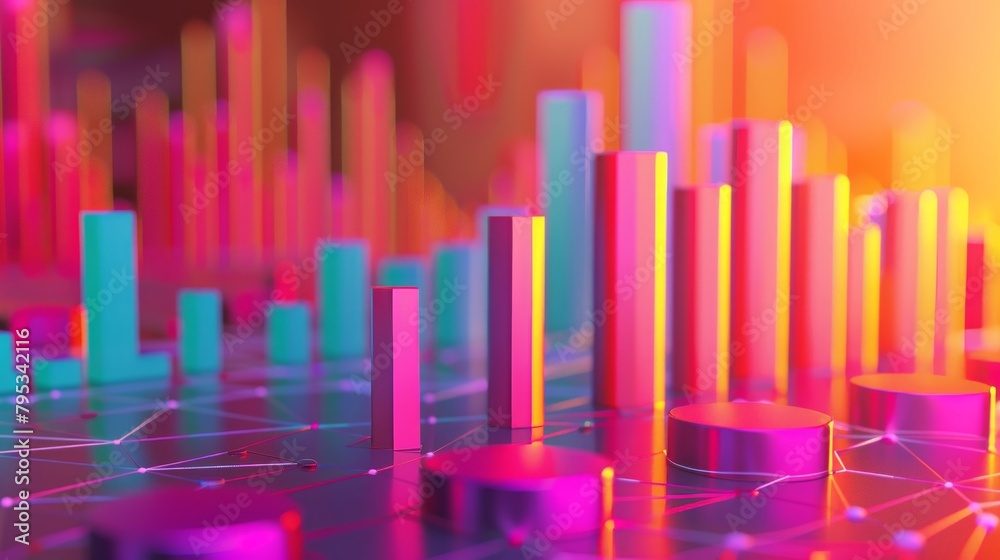 Finance charts graphs on color gradient background. Digitally generated image. Finance charts graphs on color gradient background. Digitally generated image.