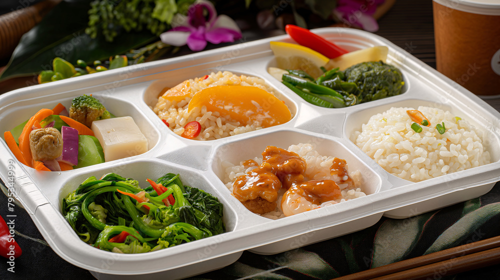 Healthy food in Eco-Friendly Disposable Extra Strong Microwavable Bamboo Fibre Food Containers Healthy food in Eco-Friendly Disposable Extra Strong Microwavable Bamboo Fibre Food Containers