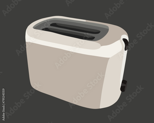Vector isolated illustration of a toaster.