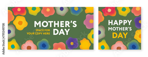 Banner and social media post template celebrating Mother's Day