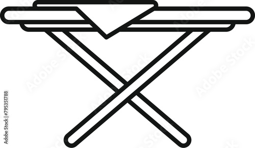 Ironing board icon outline vector. Steam household. Cloth object tool