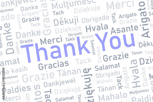Thank you words international design