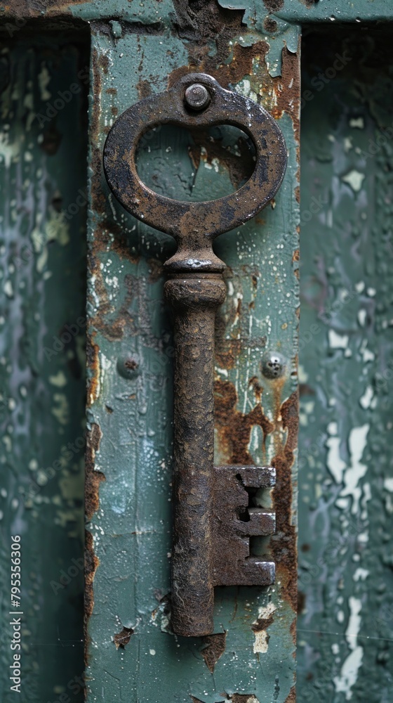 Key to the entrance grate in a prison.