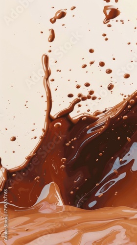 Liquid chocolate splash, illustration
