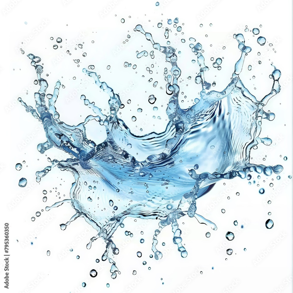 water splashon white background,splashes a clean water on white background
