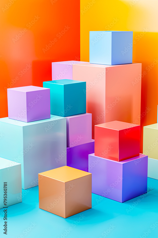 Abstraktes zufälliges geometrisches 3D Hintergrund.