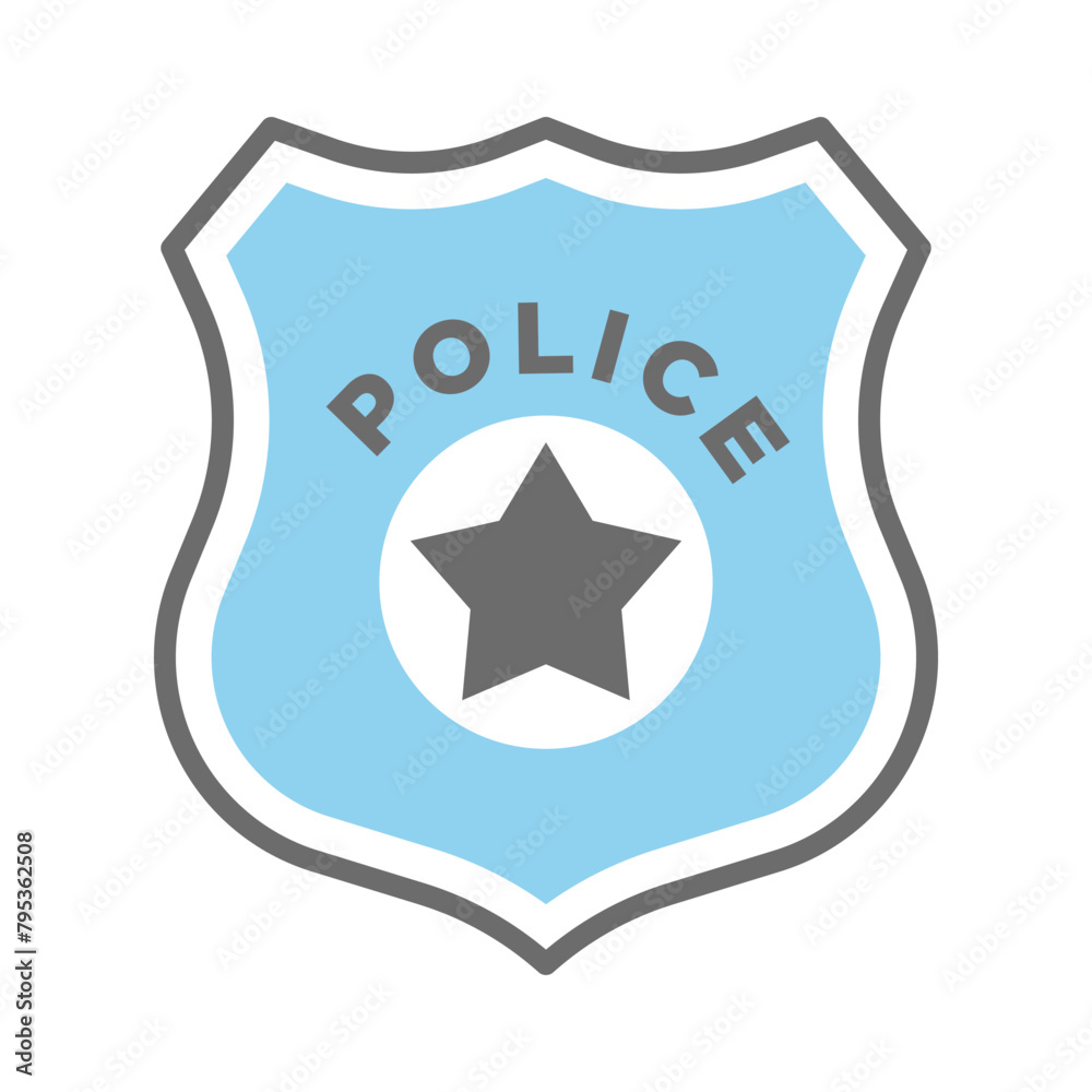 Police badge icon vector design template Police badge icon vector design template