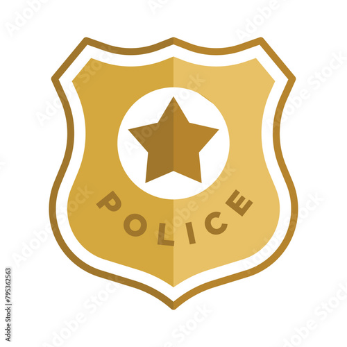 Police badge icon vector design template