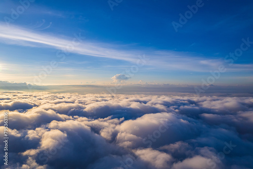 Beautiful sunlight over the mountain and misty of Thailand